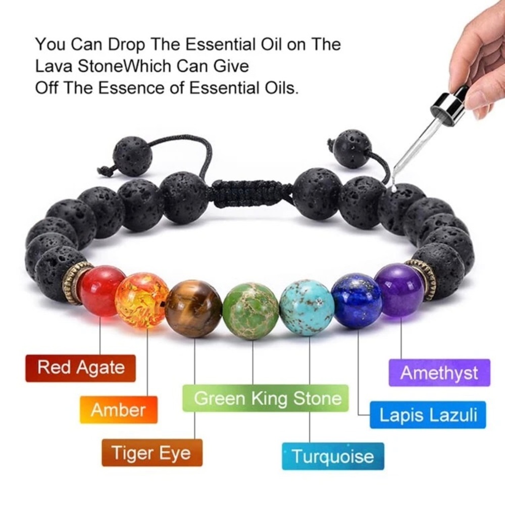 NATURAL 7 CHAKRA BEADS BRACELET